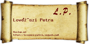 Lovászi Petra névjegykártya